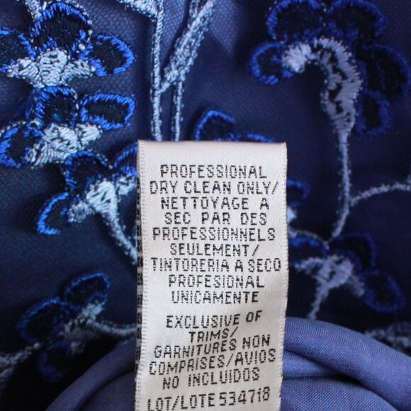 JS Collections Flutter Sleeve Embroidered Dress in Blue - Picture 12 of 12